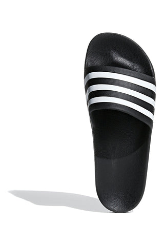 Schwarz-weiße Adidas Adilette Aqua Hausschuhe
