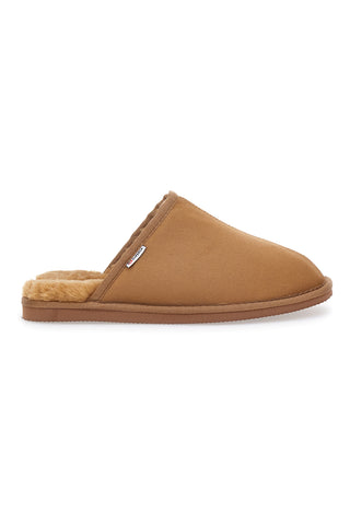 Braune Sabot-Pantofole mit Fell Superga 64876