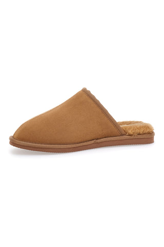 Braune Sabot-Pantofole mit Fell Superga 64876