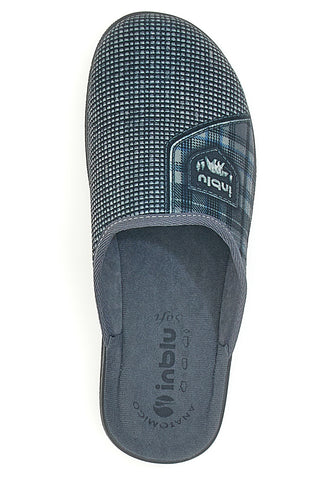 Graue Hausschuhe mit INBLU 10 DG-Schild