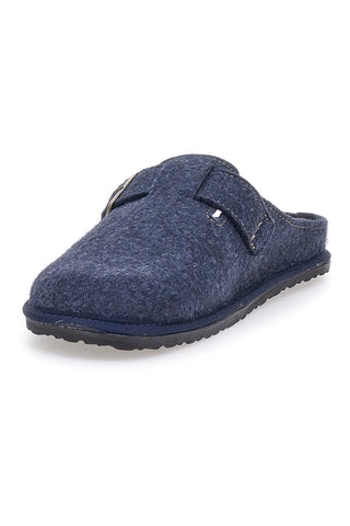 Blaue Hausschuhe mit Schnalle INBLU 19 SI