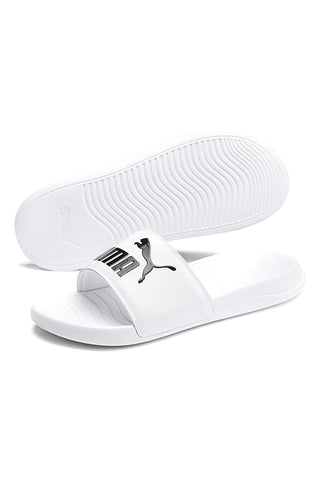 PUMA POPCAT 20 Pantoletten in Schwarz und Weiß