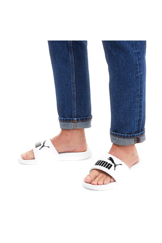 PUMA POPCAT 20 Pantoletten in Schwarz und Weiß