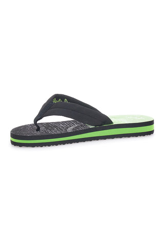 Schwarze und grüne Flip-Flops mit Grafikdruck Australian AU24M408