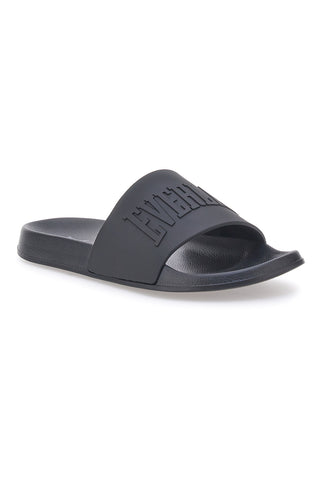 Schwarze Hausschuhe mit geprägtem Logo Everlast EV068