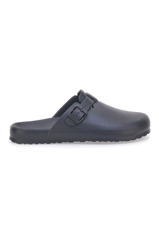Schwarze Sabot-Hausschuhe mit Schnalle EVERLAST EV084