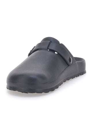Schwarze Sabot-Hausschuhe mit Schnalle EVERLAST EV084
