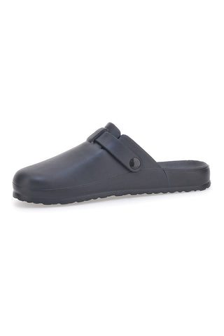 Schwarze Sabot-Hausschuhe mit Schnalle EVERLAST EV084