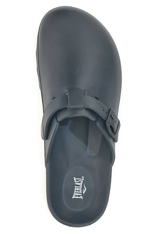 Schwarze Sabot-Hausschuhe mit Schnalle EVERLAST EV084