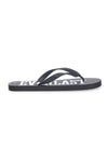 Schwarze Flip-Flops mit großem weißen Logo EVERLAST EV08