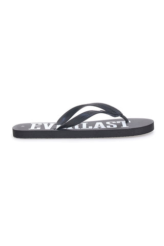 Schwarze Flip-Flops mit großem weißen Logo EVERLAST EV08