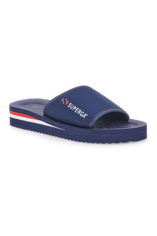 Marineblaue Hausschuhe mit Logoband SUPERGA S24E701