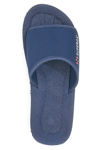 Marineblaue Hausschuhe mit Logoband SUPERGA S24E701