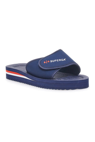 Ciabatte Blu Fascia Regolabile Logo Superga S24E702