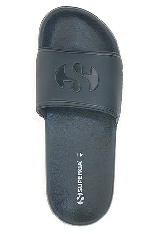 Ciabatte Nere Fascia Singola Logo Superga 24S753