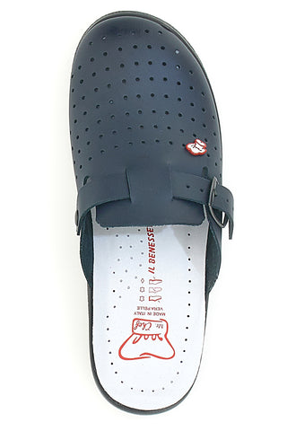 Mr Chef 8200 Hausschuhe aus echtem Leder, Blau