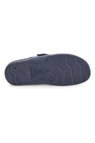 MR CHEF 1668 Blaue Lederpantoffeln
