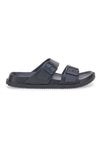 Ciabatte nere in gomma con doppio cinturino 2T2L 72593