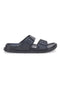 Ciabatte nere in gomma con doppio cinturino 2T2L 72593