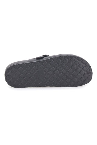 Sabot in gomma neri con cinturino regolabile 2T2L JLY09