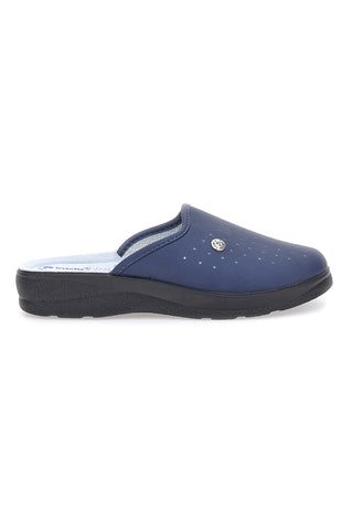 Ciabatte Blu Con Sottopiede in Pelle Inblu 33 Rh
