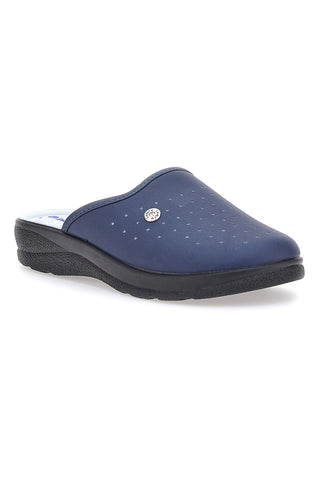 Ciabatte Blu Con Sottopiede in Pelle Inblu 33 Rh