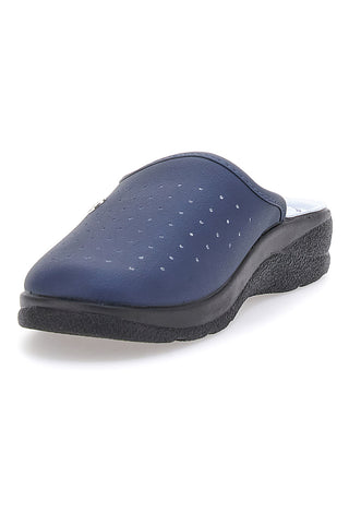 Ciabatte Blu Con Sottopiede in Pelle Inblu 33 Rh