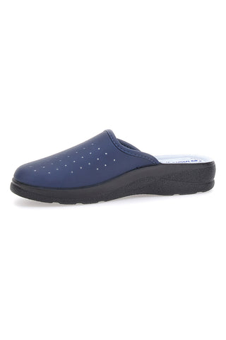 Ciabatte Blu Con Sottopiede in Pelle Inblu 33 Rh
