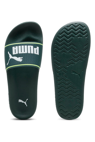 Puma – Leadcat 2.0 – Slides mit gepolstertem Band in Dunkelgrün