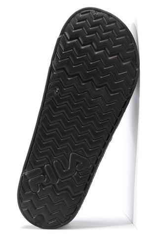 Schwarze Hausschuhe mit großem Fila-Logo 101093