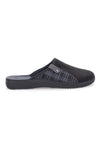 Pantofole nere con inserti a quadri e plantare anatomico Inblu 17 DG