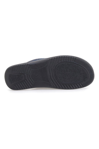 Pantofole blu con tessuto lavorato e plantare anatomico Inblu 16 DG