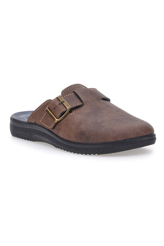 Pantofola marrone con fibbia regolabile Inblu 19DG