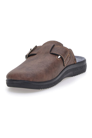 Pantofola marrone con fibbia regolabile Inblu 19DG