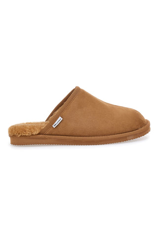 Pantofole color cuoio con interno in pelo e suola antiscivolo Superga S64U876