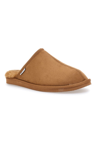 Superga S64U876 Lederpantoffeln mit Fellfutter und rutschfester Sohle