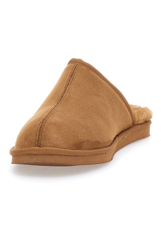 Pantofole color cuoio con interno in pelo e suola antiscivolo Superga S64U876