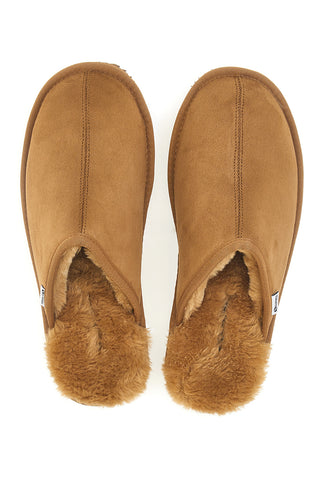 Superga S64U876 Lederpantoffeln mit Fellfutter und rutschfester Sohle