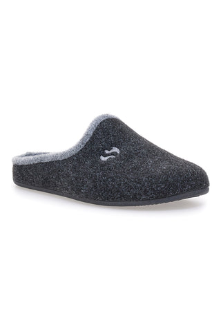Pantofole antracite in feltro con profilo grigio Superga S10S225