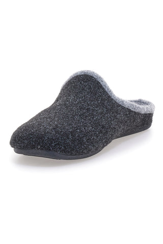 Pantofole antracite in feltro con profilo grigio Superga S10S225