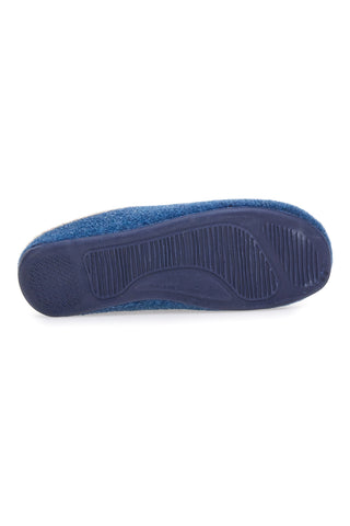 Pantofole blu in feltro con profilo a contrasto Superga S10S225
