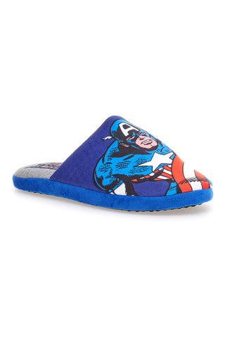 Blaue Hausschuhe mit Captain America-Aufdruck und rutschfester Avengers-Sohle R1010198T01