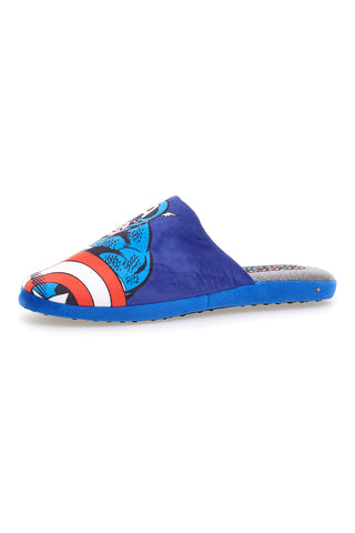 Blaue Hausschuhe mit Captain America-Aufdruck und rutschfester Avengers-Sohle R1010198T01