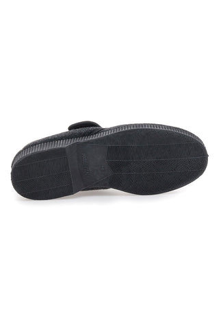 Pantofole grigio scuro con strappo Antica Pantofoleria 1378