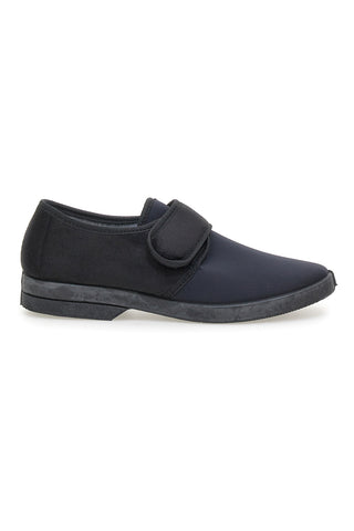 Pantofole nere con chiusura a strappo Antica pantofoleria 58