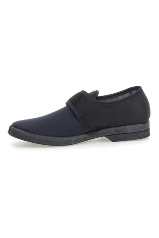 Pantofole nere con chiusura a strappo Antica pantofoleria 58