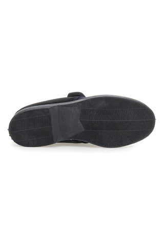 Schwarze Hausschuhe mit Klettverschluss Antica pantofoleria 58