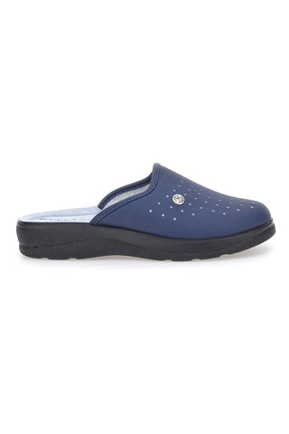 Anatomischer blauer Slipper mit weicher Innensohle und perforierten Details Inblu 33RH