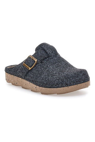 Pantofola grigio scuro in feltro con fibbia Inblu 23MT