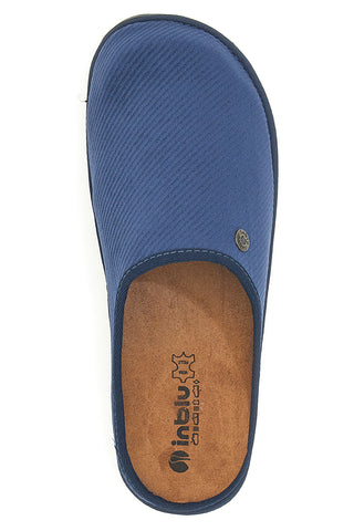 Inblu 26 SI blaue Stoffpantoffeln mit flexibler Sohle